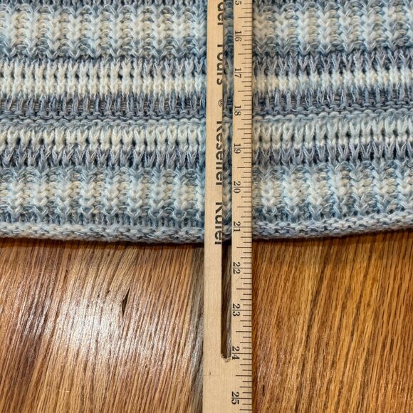 Time And Tru Womens M (8-10) Blue & White Striped Sweater - Picture 5 of 9